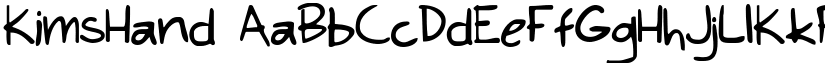 KimsHand font
