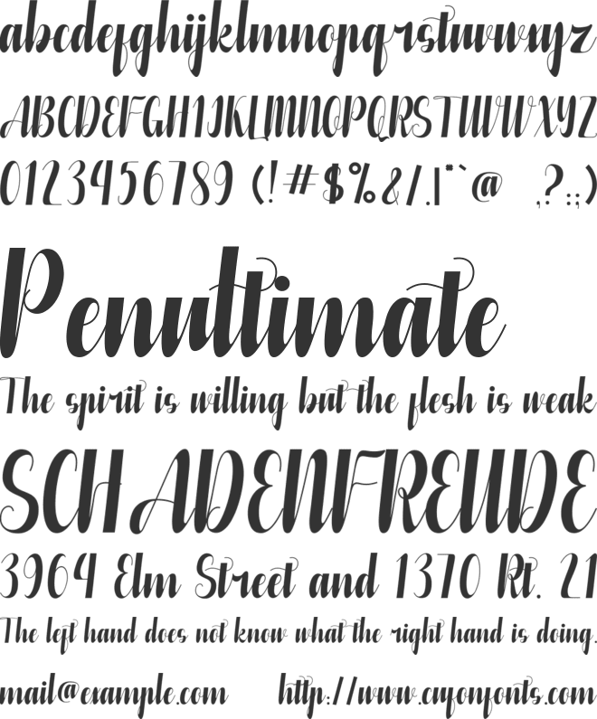 Azteciya font preview