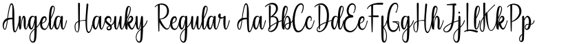 Angela Hasuky Regular font