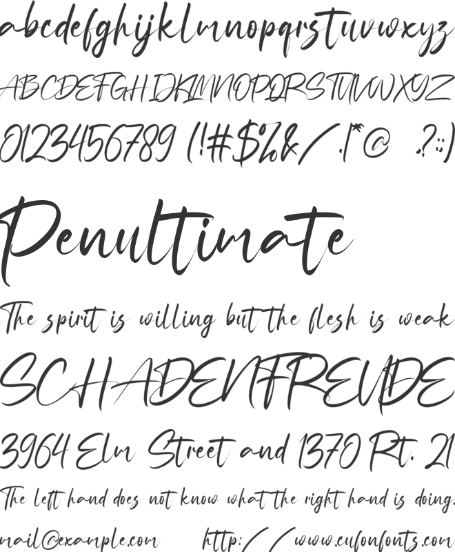 Andhika Finta font preview