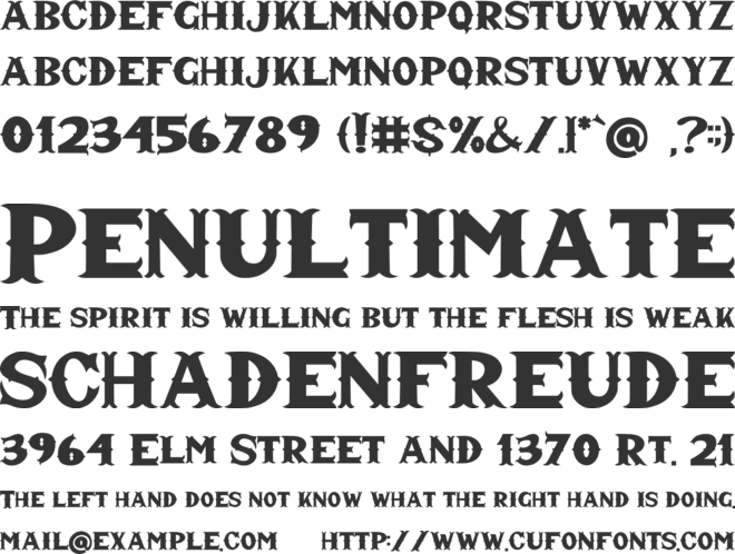 Vintage King font preview