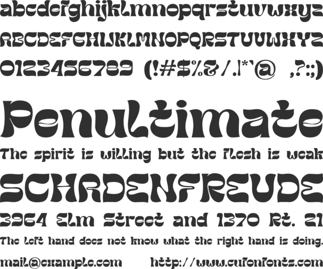 Deserved font preview
