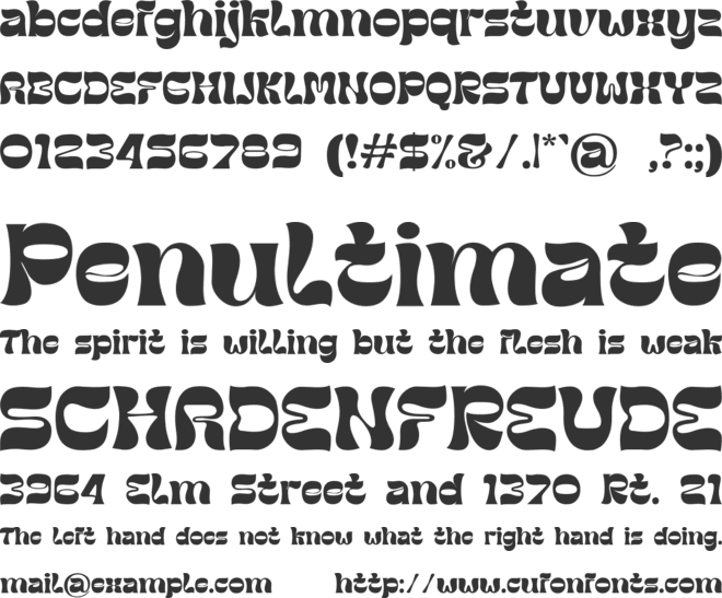 Deserved font preview