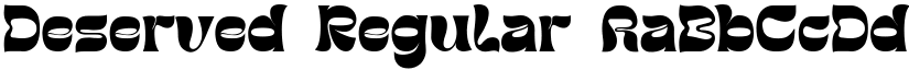 Deserved Regular font