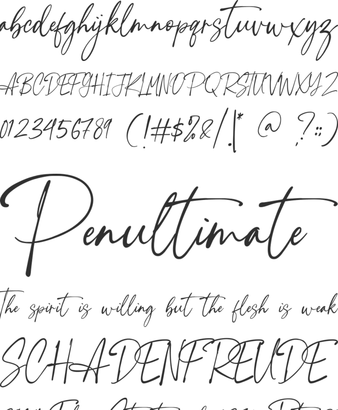 Priestacy font preview
