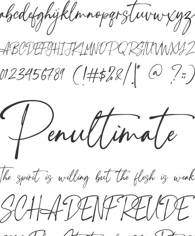 Priestacy font preview