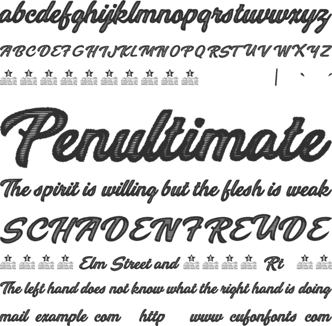Endless Summer Personal Use font preview