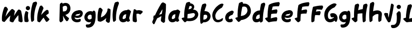 milk Regular font
