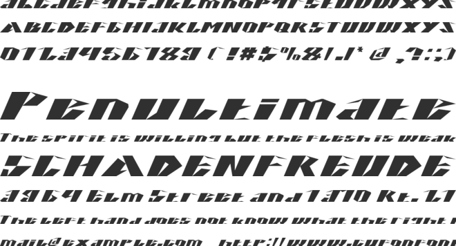 blade font preview