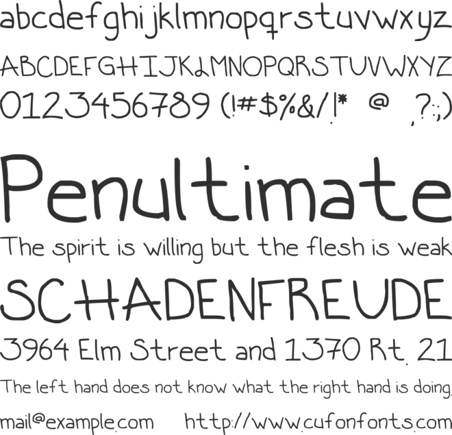 Ugly Betty font preview