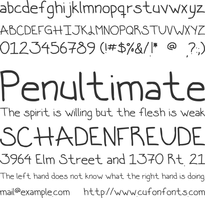 Ugly Betty font preview