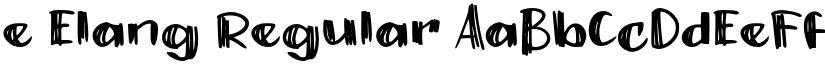 e Elang Regular font