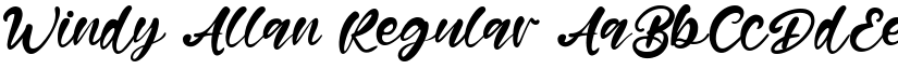 Windy Allan Regular font