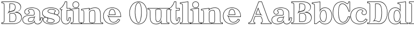 Bastine Outline font