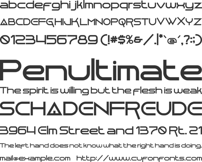 GYPSUM font preview