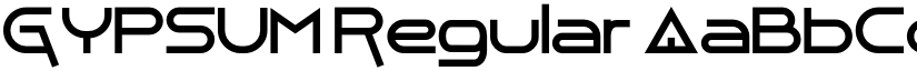 GYPSUM Regular font