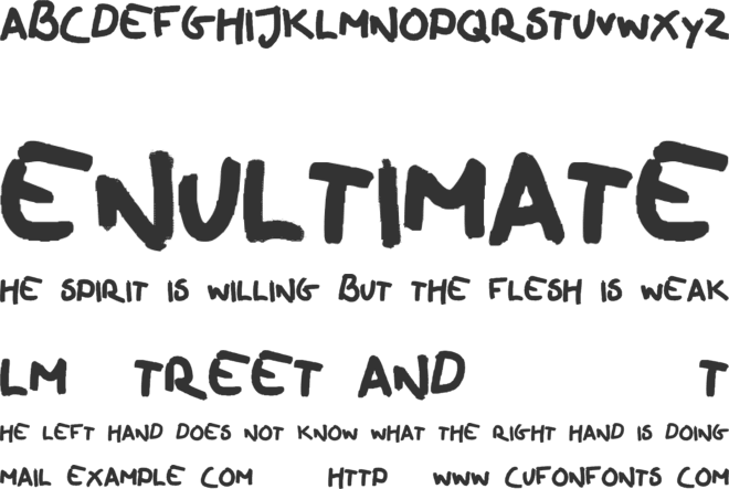 Oilhand font preview