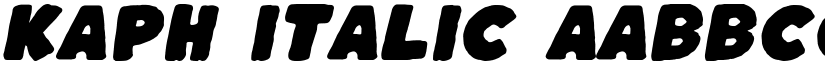 Kaph Italic font