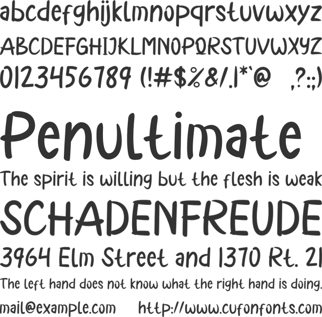 Rainy Forever font preview