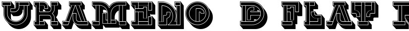 UKAMENO 3D Flat Regular font