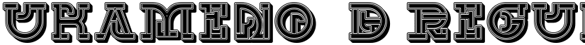 UKAMENO 3D Regular font