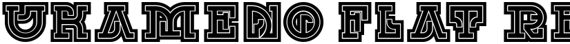 UKAMENO Flat Regular font