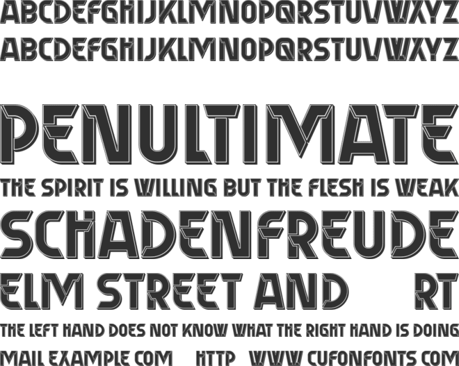Ecke font preview