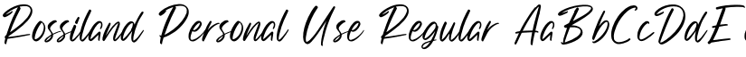 Rossiland Personal Use Regular font