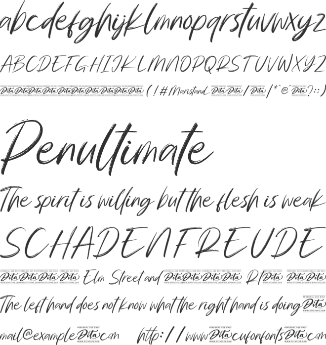 Maristand Personal Use font preview