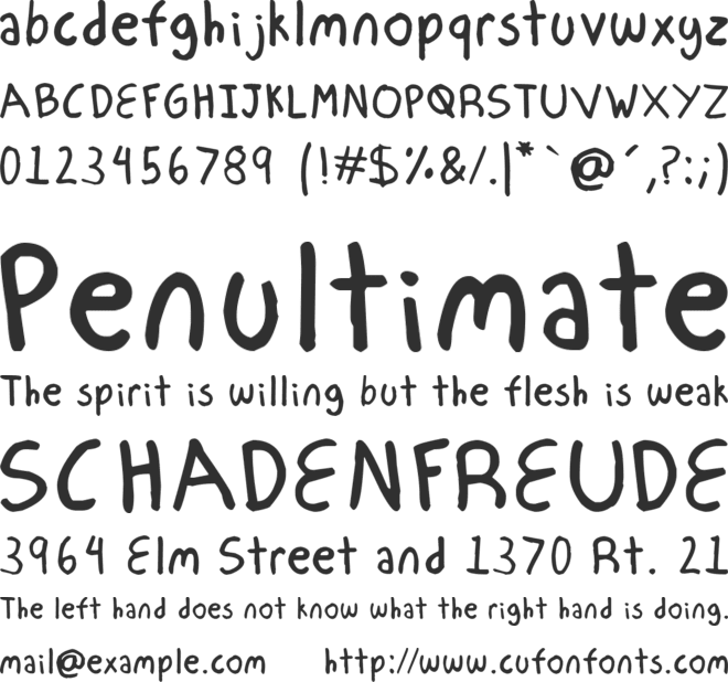 Mechanical Pencil font preview
