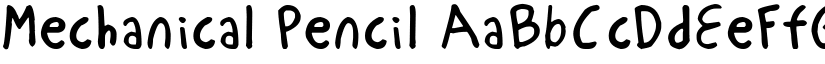 Mechanical Pencil font