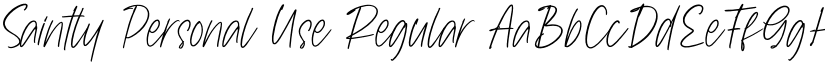 Saintly Personal Use Regular font