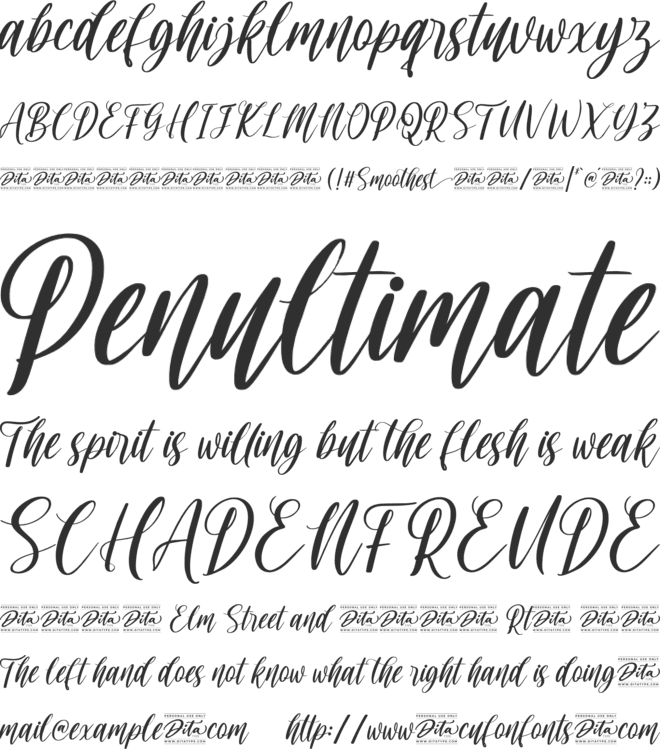 Smoothest Personal Use font preview