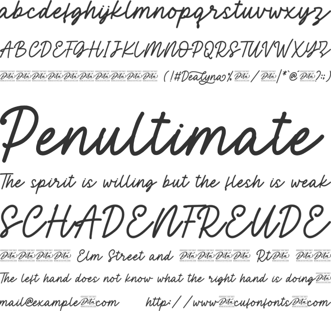 Dealyna Personal Use font preview
