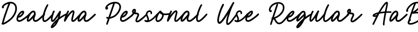 Dealyna Personal Use Regular font