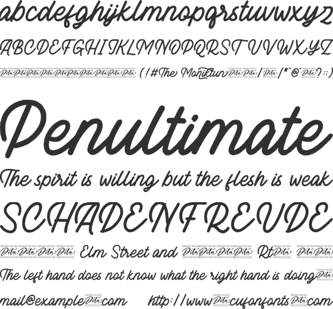 The Moniktun Personal Use font preview