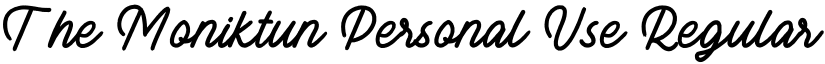 The Moniktun Personal Use font download