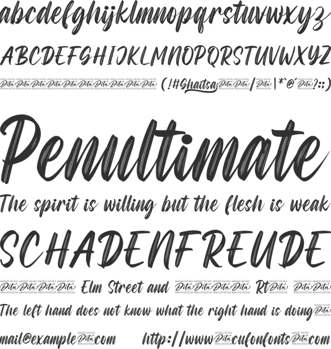 Ghaitsa Personal Use font preview