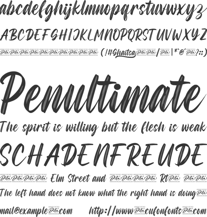 Ghaitsa Personal Use font preview