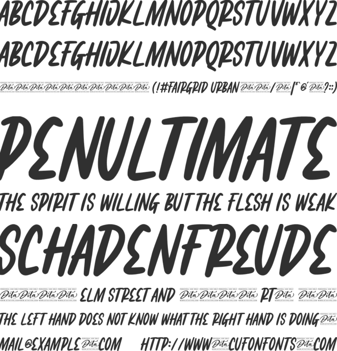 Fairgrid Urban Personal Use font preview
