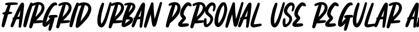 Fairgrid Urban Personal Use Regular font