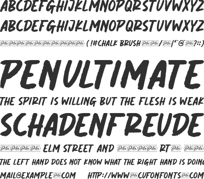 Chalk Brush Personal Use font preview