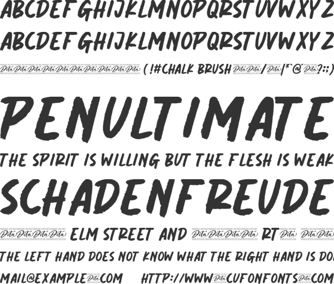 Chalk Brush Personal Use font preview