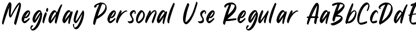 Megiday Personal Use font download