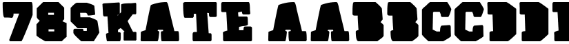 78SKATE font