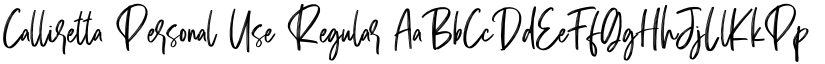 Calliretta Personal Use font download