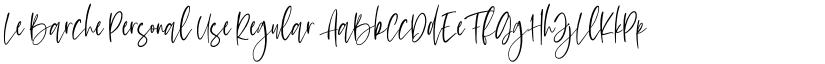 Le Barche Personal Use Regular font