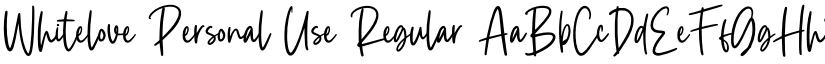 Whitelove Personal Use Regular font