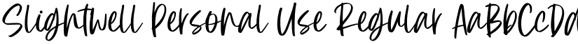 Slightwell Personal Use Regular font