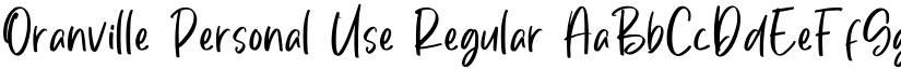 Oranville Personal Use Regular font